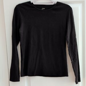 J. Jill Elegant Black Long Sleeve Top